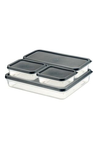 Ceronni Alfa Saklama Kabı 4Lü Set No: 1 Antrasit