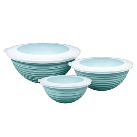 Ceronni Galaksi Desenli Kapaklı Kase 3Lü Set 3Lt 2Lt 1Lt