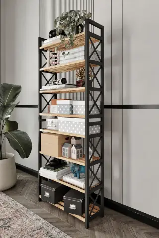 Ravilo Çok Amaçlı Raf 8 Katlı Ayakkabılık Meşe