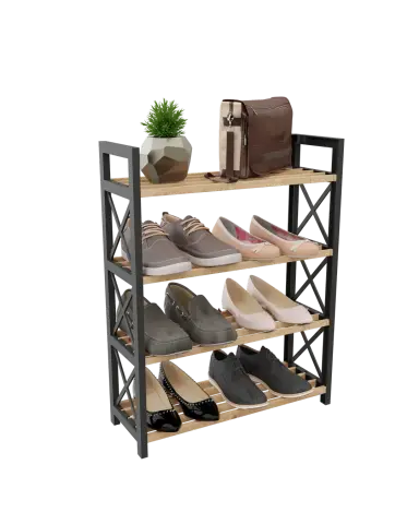 Ravilo Çok Amaçlı Raf 4 Katlı Ayakkabılık Meşe