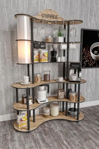 Ravilo Brew Bliss Kahve Köşesi Lambaderli Raf