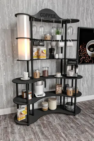 Ravilo Brew Bliss Kahve Köşesi Lambaderli Raf