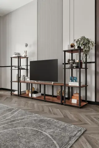 Ravilo Masivo TV Sehpa Kitaplık