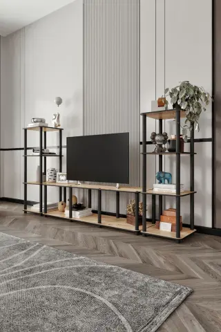 Ravilo Masivo TV Sehpa Kitaplık