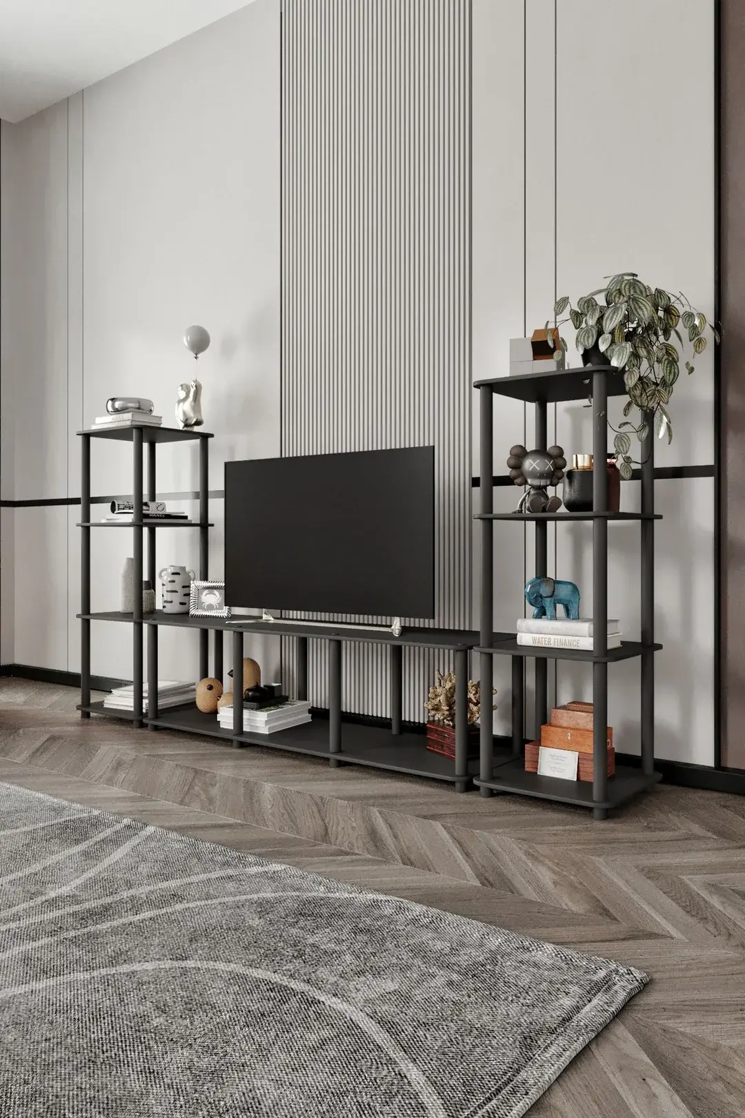 Ravilo Masivo TV Sehpa Kitaplık