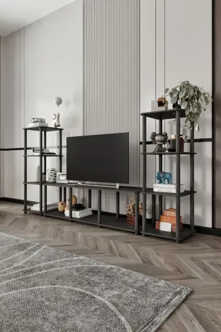 Ravilo Masivo TV Sehpa Kitaplık